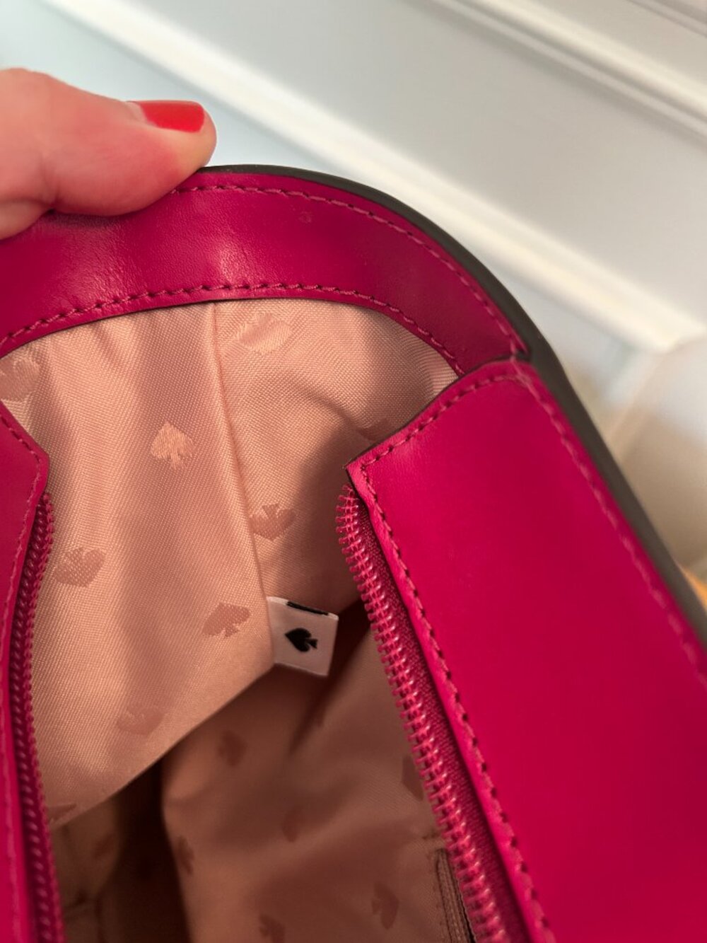 Kate Spade Emilia Large Tote NEVER USED deep magenta gold hardware topzip tassel - Picture 14 of 14